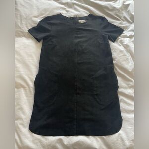 Velvet Black Mini Dress - super soft faux velvet, comes with pockets
